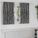 Velour Gardiner med gardiner 2 pcs Grå 140 x 140 cm Fløjl