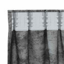 Velour Gardiner med gardiner 2 pcs Grå 245 x 140 cm Fløjl