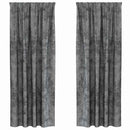 Velour Gardiner med gardiner 2 pcs Grå 260 x 140 cm Fløjl