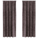 Velour Gardiner med gardiner 2 pcs Brun 225 x 140 cm Fløjl