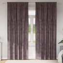 Velour Gardiner med gardiner 2 pcs Brun 245 x 140 cm Fløjl