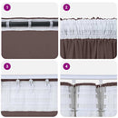 Velour Gardiner med gardiner 2 pcs Brun 260 x 140 cm Fløjl