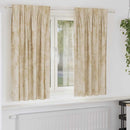 Velour Gardiner med gardiner 2 pcs Creme 175 x 140 cm Fløjl
