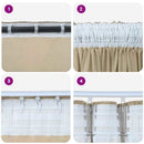 Velour Gardiner med gardiner 2 pcs Creme 245 x 140 cm Fløjl
