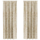 Velour Gardiner med gardiner 2 pcs Creme 245 x 140 cm Fløjl