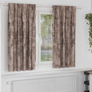 Velour Gardiner 2 pcs Cappuccino 175 x 140 cm Fløjl