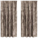 Velour Gardiner 2 pcs Cappuccino 175 x 140 cm Fløjl