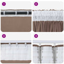 Velour Gardiner 2 pcs Cappuccino 245 x 140 cm Fløjl