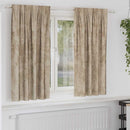 Velour Gardiner 2 pcs champagnefarvet 175 x 140 cm Fløjl