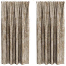 Velour Gardiner 2 pcs champagnefarvet 175 x 140 cm Fløjl