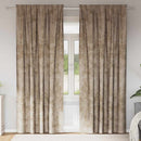 Velour Gardiner 2 pcs champagnefarvet 260 x 140 cm Fløjl