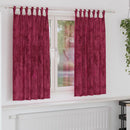 Velour Gardiner med gardiner 2 pcs Vinrød 175 x 140 cm Fløjl