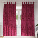 Velour Gardiner med gardiner 2 pcs Vinrød 260 x 140 cm Fløjl