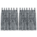 Velour Gardiner med gardiner 2 pcs Sølvgrå 140 x 140 cm Fløjl