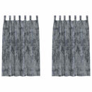 Velour Gardiner med gardiner 2 pcs Sølvgrå 175 x 140 cm Fløjl