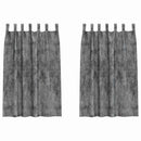 Velour Gardiner med gardiner 2 pcs Grå 175 x 140 cm Fløjl