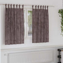 Velour Gardiner med gardiner 2 pcs Brun 140 x 140 cm Fløjl