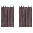 Velour Gardiner med gardiner 2 pcs Brun 175 x 140 cm Fløjl