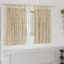 Velour Gardiner med gardiner 2 pcs Creme 140 x 140 cm Fløjl