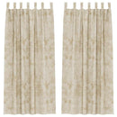 Velour Gardiner med gardiner 2 pcs Creme 225 x 140 cm Fløjl