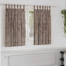 Velour Gardiner 2 pcs Cappuccino 140 x 140 cm Fløjl