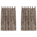 Velour Gardiner 2 pcs Cappuccino 175 x 140 cm Fløjl
