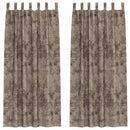 Velour Gardiner 2 pcs Cappuccino 260 x 140 cm Fløjl