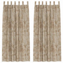 Velour Gardiner 2 pcs champagnefarvet 225 x 140 cm Fløjl