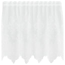 Lace Gardin med gardiner Blomstret Hvid 100 x 150 cm Polyester