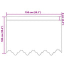Lace Gardin med gardiner Blomstret Hvid 100 x 150 cm Polyester