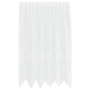 Lace Gardin med gardiner Blomstret Hvid 180 x 150 cm Polyester