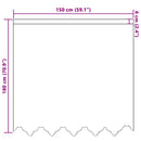 Lace Gardin med gardiner Blomstret Hvid 180 x 150 cm Polyester
