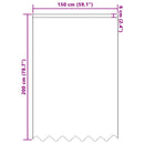 Lace Gardin med gardiner Blomstret Hvid 200 x 150 cm Polyester