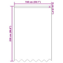 Lace Gardin med gardiner Blomstret Hvid 220x150cm Polyester