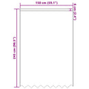 Lace Gardin med gardiner Blomstret Hvid 245x150cm Polyester