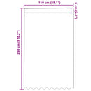 Lace Gardin med gardiner Blomstret Hvid 280 x 150 cm Polyester