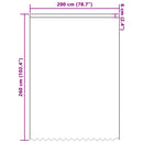 Lace Gardin med gardiner Blomstret Hvid 245 x 200 cm Polyester