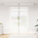 Lace Gardin med gardiner Blomstret Hvid 280 x 200 cm Polyester