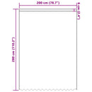 Lace Gardin med gardiner Blomstret Hvid 280 x 200 cm Polyester