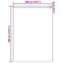 Lace Gardin med gardiner Blomstret Hvid 300 x 200 cm Polyester