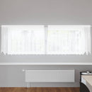 Lace Gardin med gardiner Blomstret Hvid 80 x 300 cm Polyester