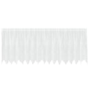 Lace Gardin med gardiner Blomstret Hvid 80 x 400 cm Polyester