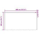 Lace Gardin med gardiner Blomstret Hvid 200 x 400 cm Polyester