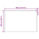 Lace Gardin med gardiner Blomstret Hvid 260 x 400 cm Polyester