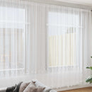 Lace Gardin med gardiner Blomstret Hvid 280 x 400 cm Polyester