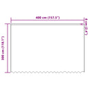 Lace Gardin med gardiner Blomstret Hvid 300 x 400 cm Polyester