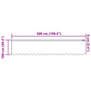 Lace Gardin med gardiner Blomstret Hvid 100 x 500 cm Polyester
