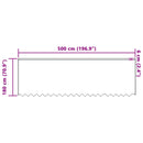 Lace Gardin med gardiner Blomstret Hvid 180 x 500 cm Polyester