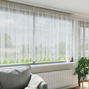 Lace Gardin med gardiner Blomstret Hvid 245 x 500 cm Polyester