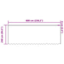 Lace Gardin med gardiner Blomstret Hvid 240 x 600 cm Polyester